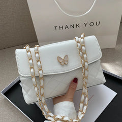 Women Crossbody Bag Soft Leather Messenger Chain Shoulder Satchel Purse