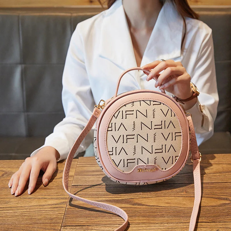 Women Mini Round Crossbody Bag Small Side Purse