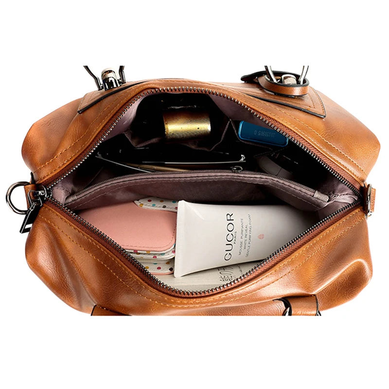 Leather Crossbody Bag for Women Lady Clutch Tote Bolso Sac A Main Femme