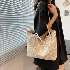 Women Bag Lace Woven Lady Bag Korea Small Fresh Handbag Book Bag