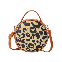 Leopard Shoulder Small Round Bag Mobile Phone Ladies Hand bag