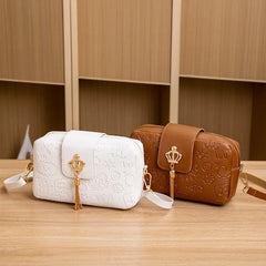 Women Small Square Bag PU Leather Cross Body Handbag