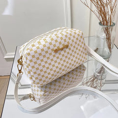 Women Crossbody Bag Small Square PU Leather Casual Shoulder Bag