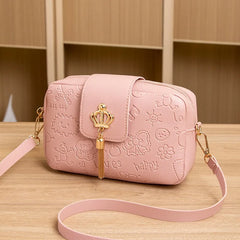 Women Small Square Bag PU Leather Cross Body Handbag