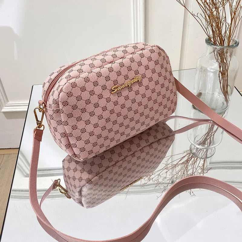Women Crossbody Bag Small Square PU Leather Casual Shoulder Bag