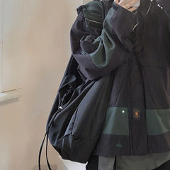 Nylon Bucket Shoulder Bag Tote Bag - Travel Crossbody Tote Purse
