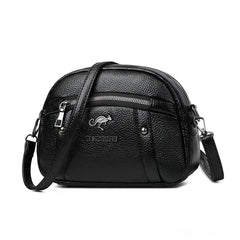 Women Bag PU Small Round Shoulder Fashionable Crossbody Soft Mother Side Purse