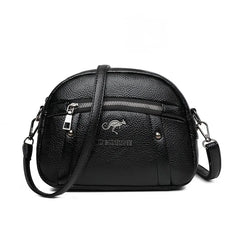 Women Bag PU Small Round Shoulder Fashionable Crossbody Soft Mother Side Purse