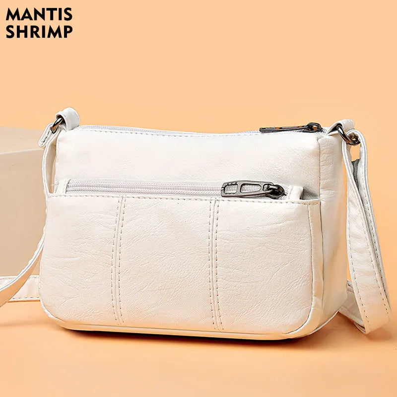 Vintage Crossbody Bags for Women Soft PU Leather Handbag Lady Messenger