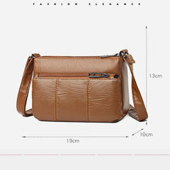 Vintage Crossbody Bags for Women Soft PU Leather Handbag Lady Messenger