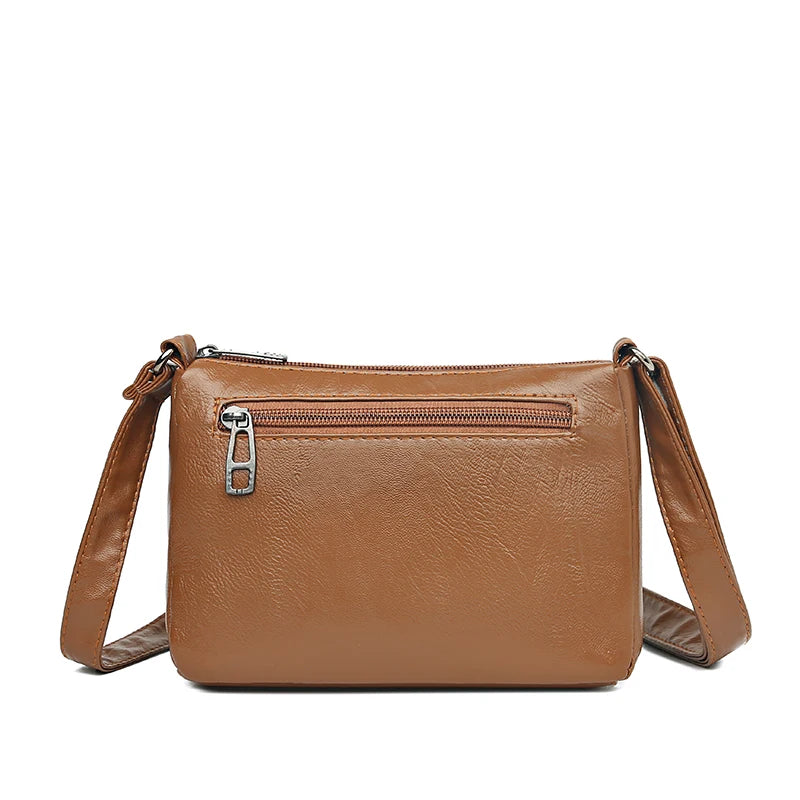 Vintage Crossbody Bags for Women Soft PU Leather Handbag Lady Messenger