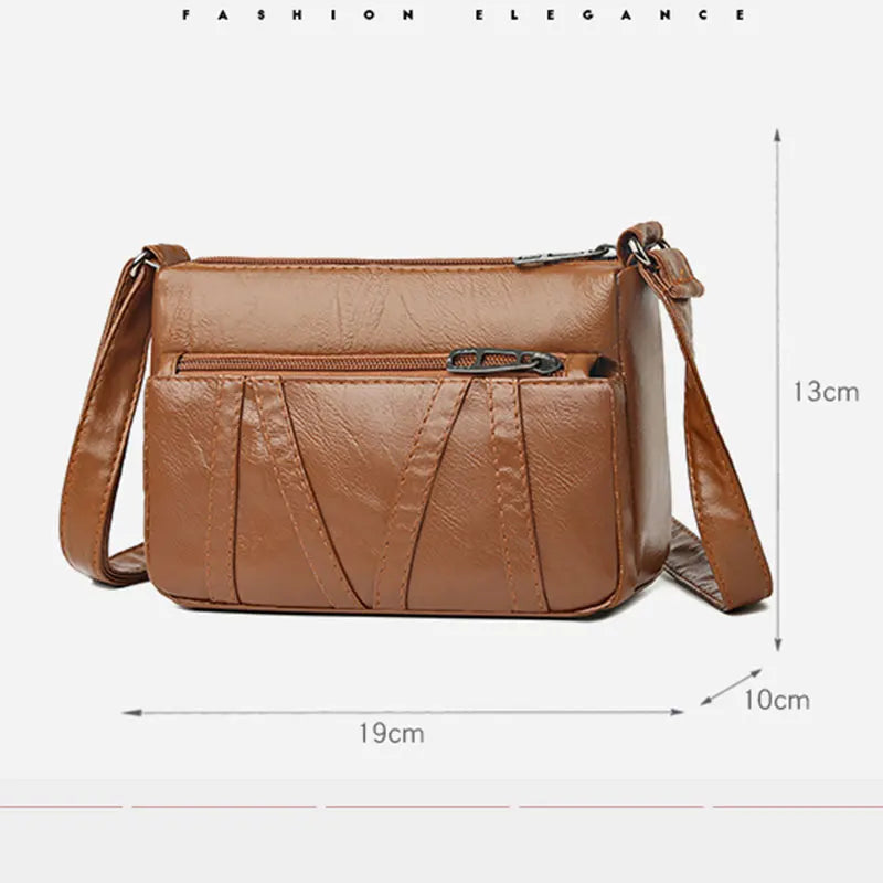Women Vintage Crossbody Shoulder Bag PU Leather Messenger Daily HandBags