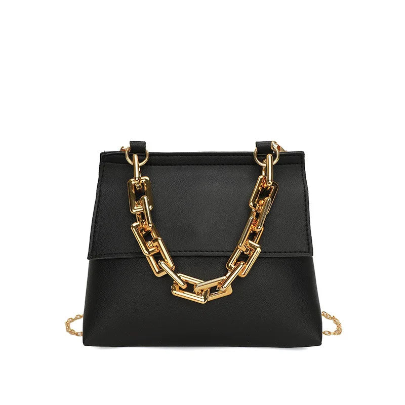 Women Bag Golden Chain Shoulder Diagonal Messenger Crossbody Bag
