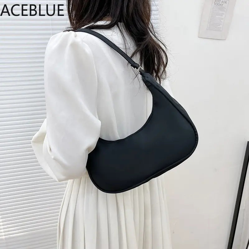 Nylon Armpit Shoulder Purse Canvas Handbag Clutch Women Hobos Bolso Feminina