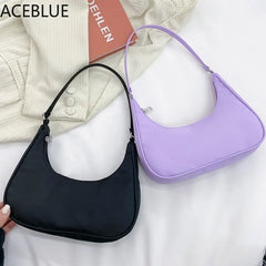 Nylon Armpit Shoulder Purse Canvas Handbag Clutch Women Hobos Bolso Feminina
