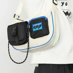 Nylon Zipper Shoulder Bags Handbags Purse Girls Bag