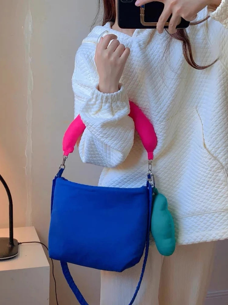Women Nylon Shoulder Bag Crossbody Handbag Soft Zipper All-match