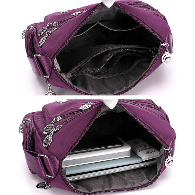 Waterproof Nylon Messenger Bag for Women