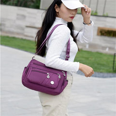 Waterproof Nylon Messenger Bag for Women
