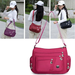 Waterproof Nylon Messenger Bag for Women Crossbody Shoulder Travel Handbags