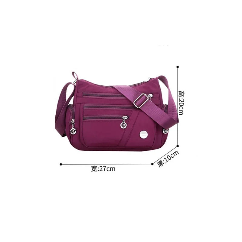 Women Nylon Waterproof Messenger Bag Crossbody Shoulder Handbag