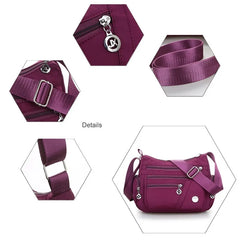 Women Nylon Waterproof Messenger Bag Crossbody Shoulder Handbag