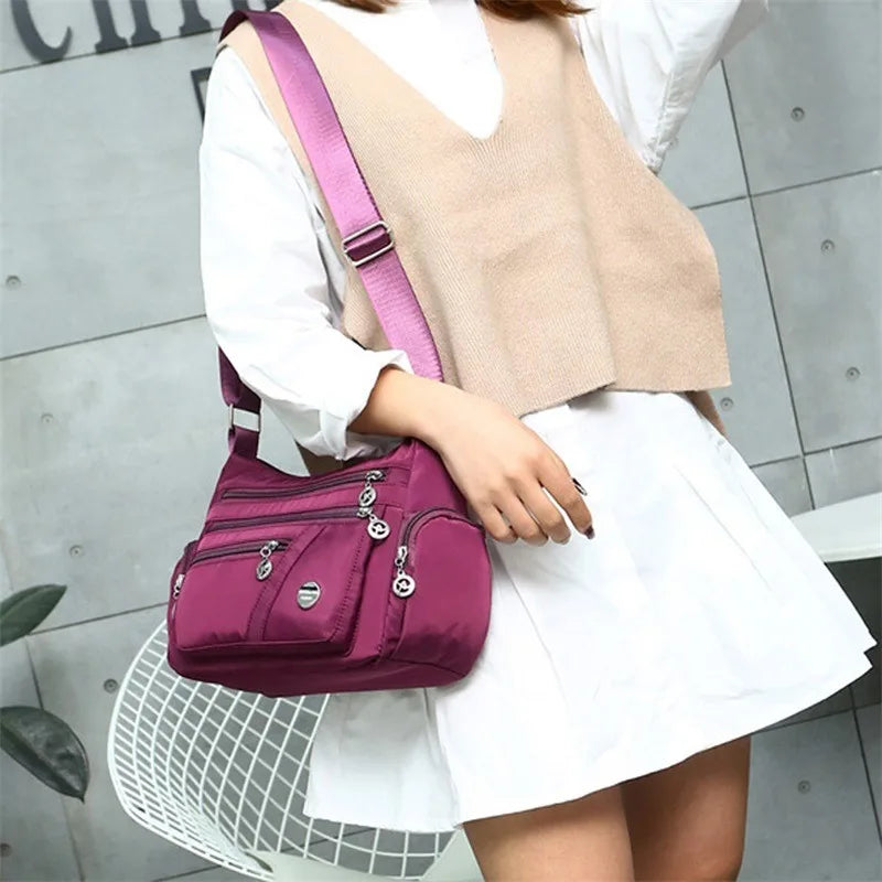Women Nylon Waterproof Messenger Bag Crossbody Shoulder Handbag