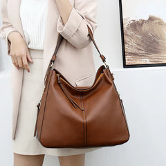 Oil Wax Leather Handbags Large Capacity Shoulder Bags Vintage Tote Women Bags