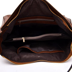 Oil Wax Leather Handbags Large Capacity Shoulder Bags Vintage Tote Women Bags