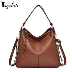 Oil Wax Leather Handbags Large Capacity Shoulder Bags Vintage Tote Women Bags