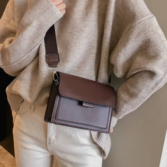 Vintage Solid Hasp Shoulder Bag Handbag Euro-America Style