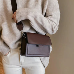 Vintage Solid Hasp Shoulder Bag Handbag Euro-America Style