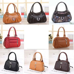 Vintage Flower Panelled Messenger Bag PU Leather