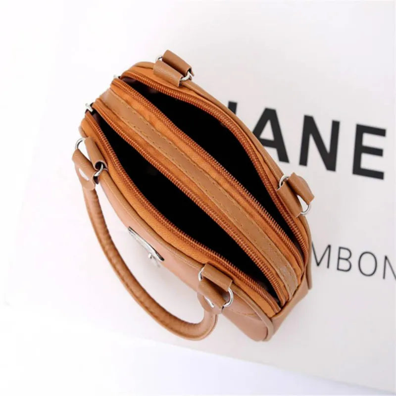 Vintage Flower Panelled Messenger Bag PU Leather