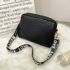 Women Bag Pu Square Female Embossed Shoulder Square Bag Crossbody Purse Bags