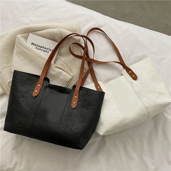 Retro Large-capacity Embossed Tote Shoulder Bag Handbags
