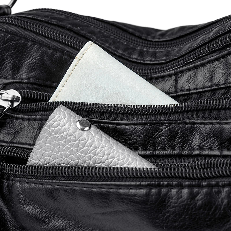 Retro Messenger Bag Womens PU Leather Hobo Vintage Shoulder Crossbody