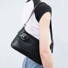 Retro Small Shoulder Bag Soft Leather Hand Purse Clutches Lady Bolsa