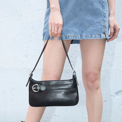 Retro Small Shoulder Bag Soft Leather Hand Purse Clutches Lady Bolsa