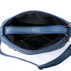Women Shoulder Bag Retro Crossbody Middle Aged Mother Gift PU Leather Messenger