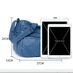 Women Shoulder Bag Retro Crossbody Middle Aged Mother Gift PU Leather Messenger
