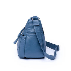 Women Shoulder Bag Retro Crossbody Middle Aged Mother Gift PU Leather Messenger