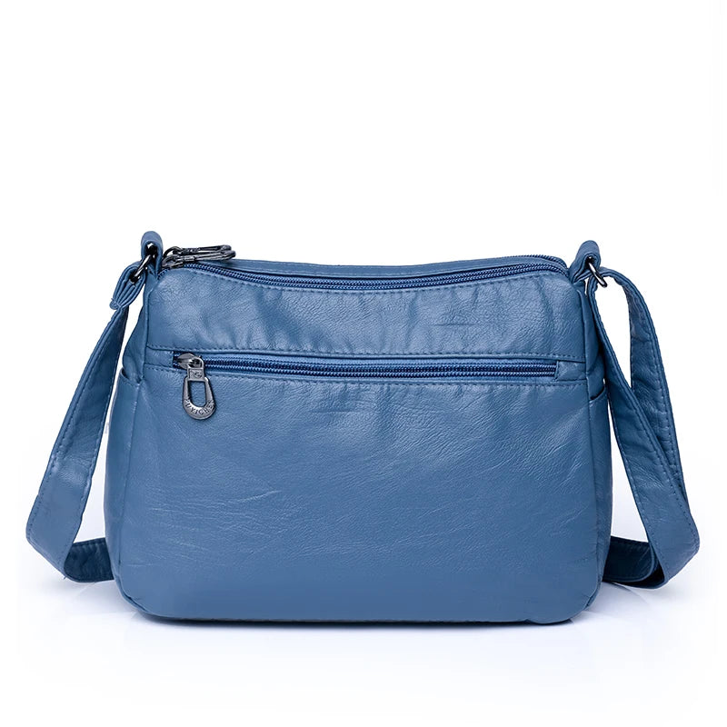 Women Shoulder Bag Retro Crossbody Middle Aged Mother Gift PU Leather Messenger