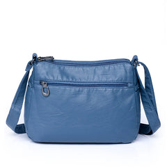 Women Shoulder Bag Retro Crossbody Middle Aged Mother Gift PU Leather Messenger
