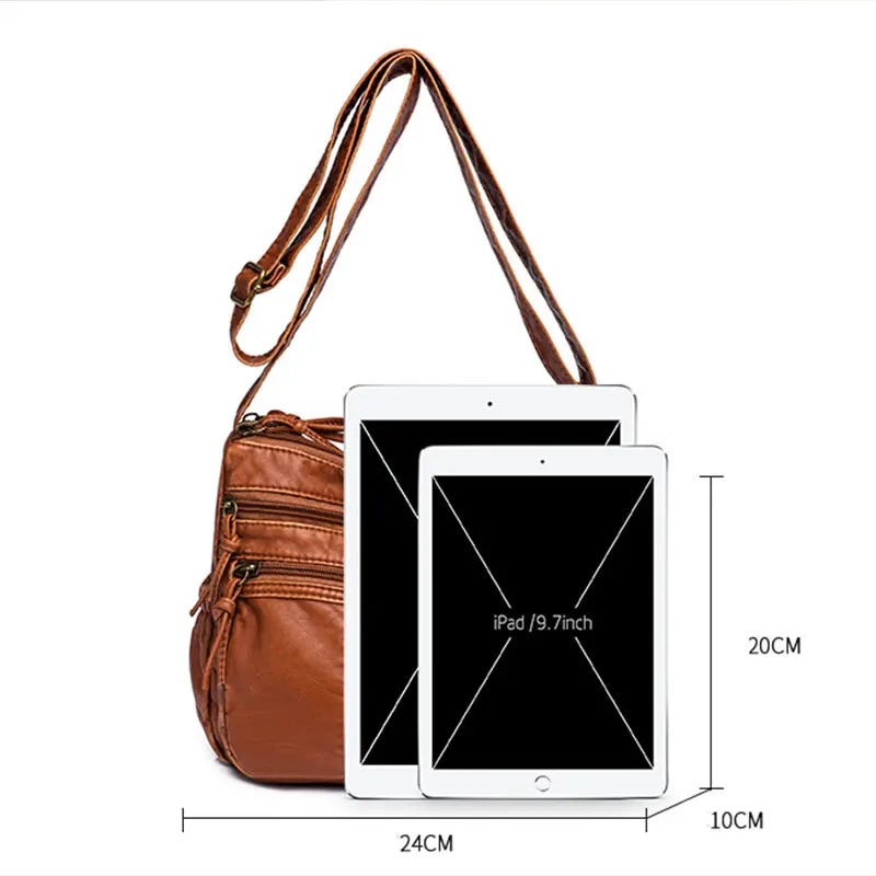 Vintage Crossbody Bags for Women Totes Messenger Bags Soft PU Leather Bag