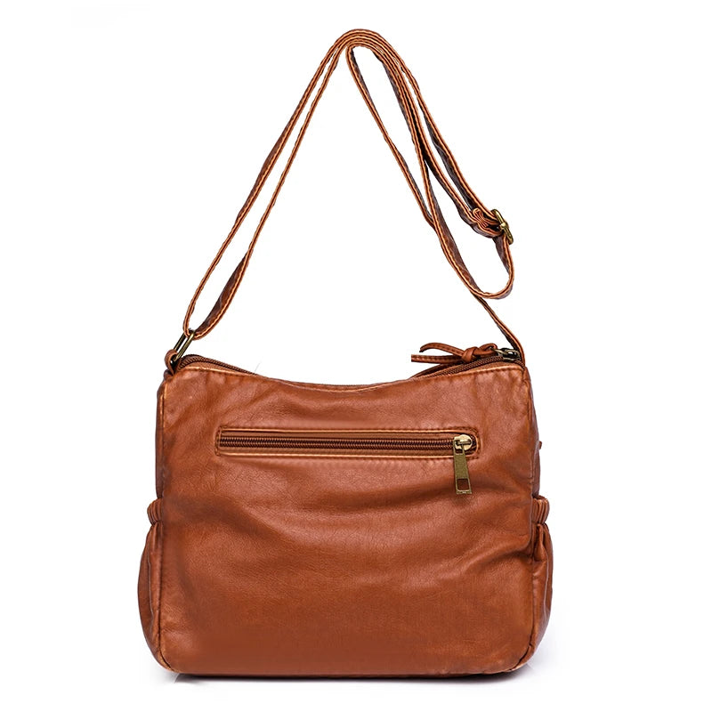 Vintage Crossbody Bags for Women Totes Messenger Bags Soft PU Leather Bag
