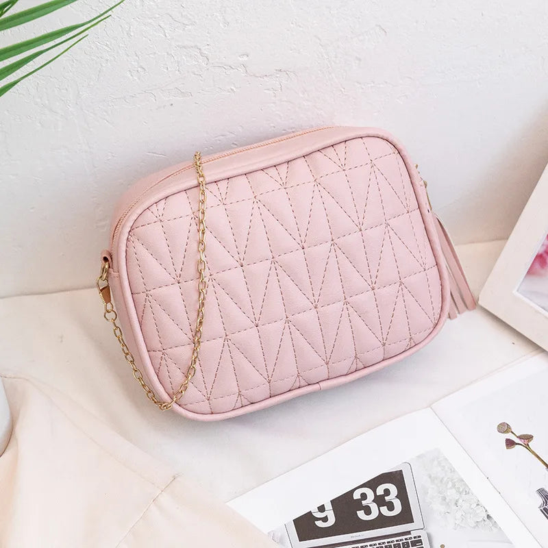 Embroidery Thread Crossbody Messenger Square Women Bag