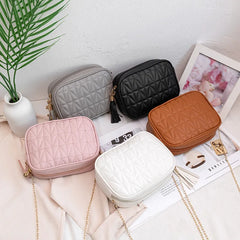 Embroidery Thread Crossbody Messenger Square Women Bag