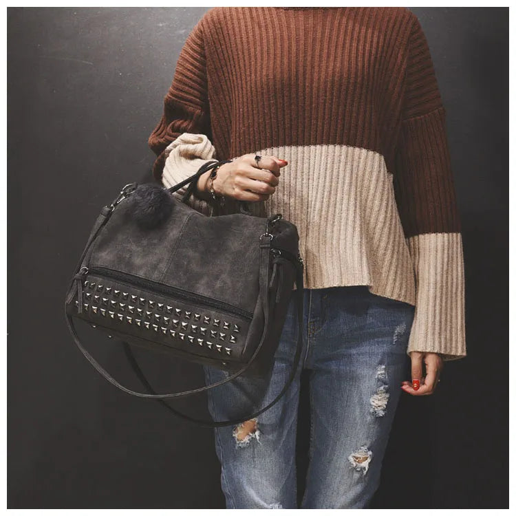 Leather Shoulder Bag for Women Crossbody Messenger Handbag