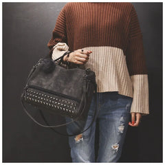 Leather Shoulder Bag for Women Crossbody Messenger Handbag